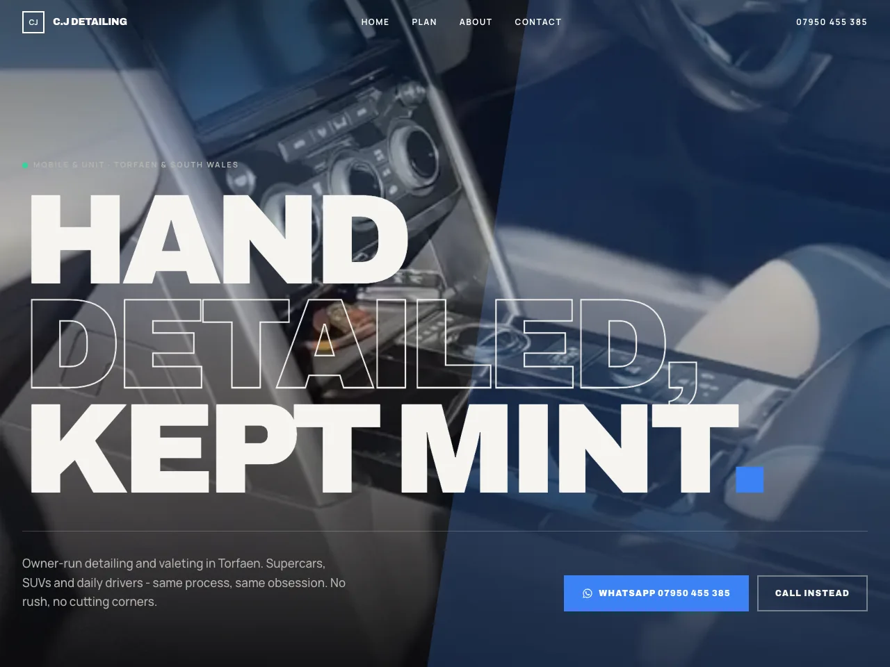 CJ Detailing website