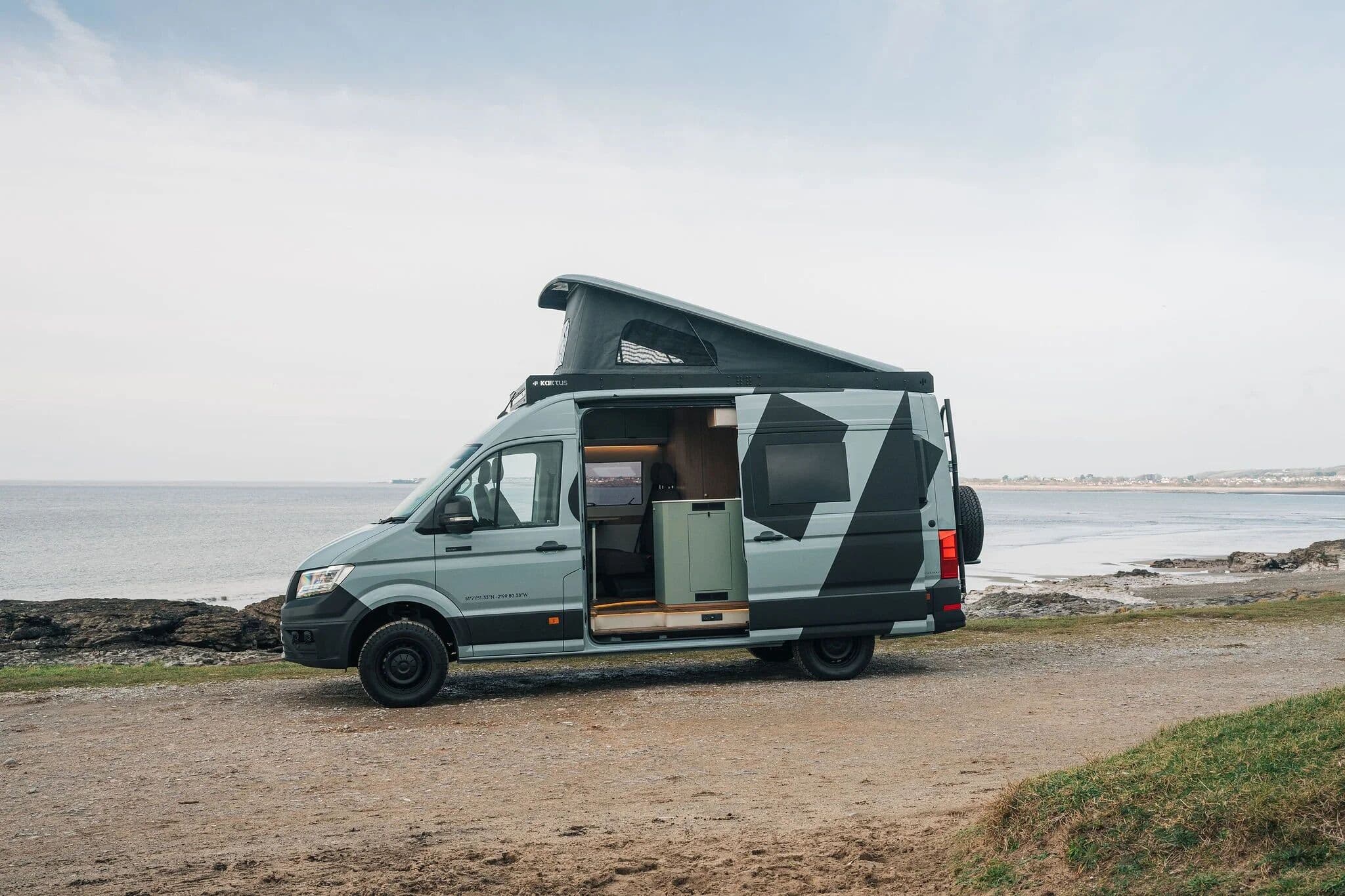 A Kaktus adventure van on the Welsh coast