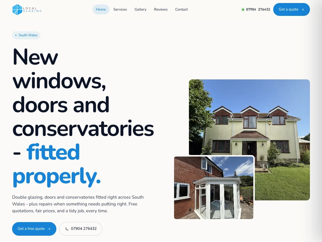 Local Glazing - Window and door repairs, double glazing and conservatories across South Wales