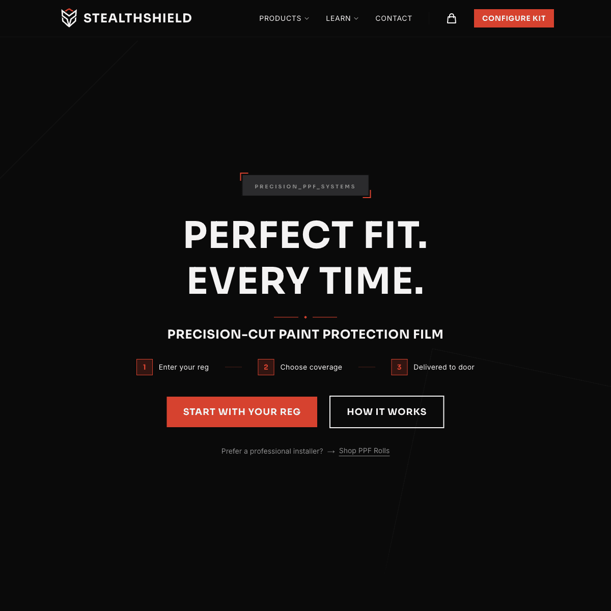 StealthShield Paint Protection Film E-commerce